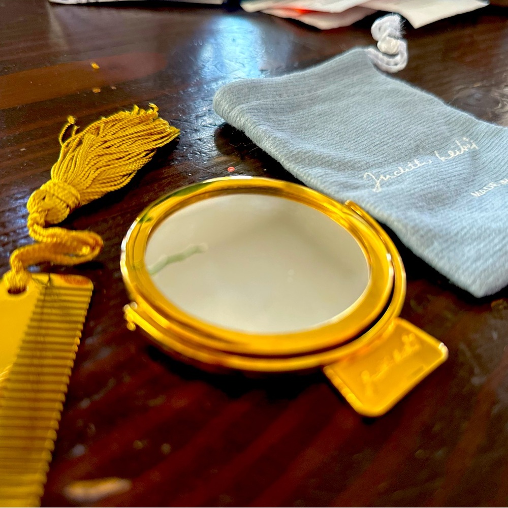 Judith Leiber compact mirror and comb